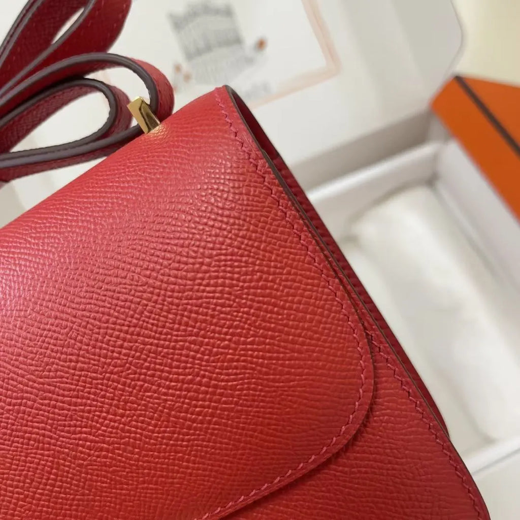 Hermès Rouge Casaque Mini Constance - Hình 3