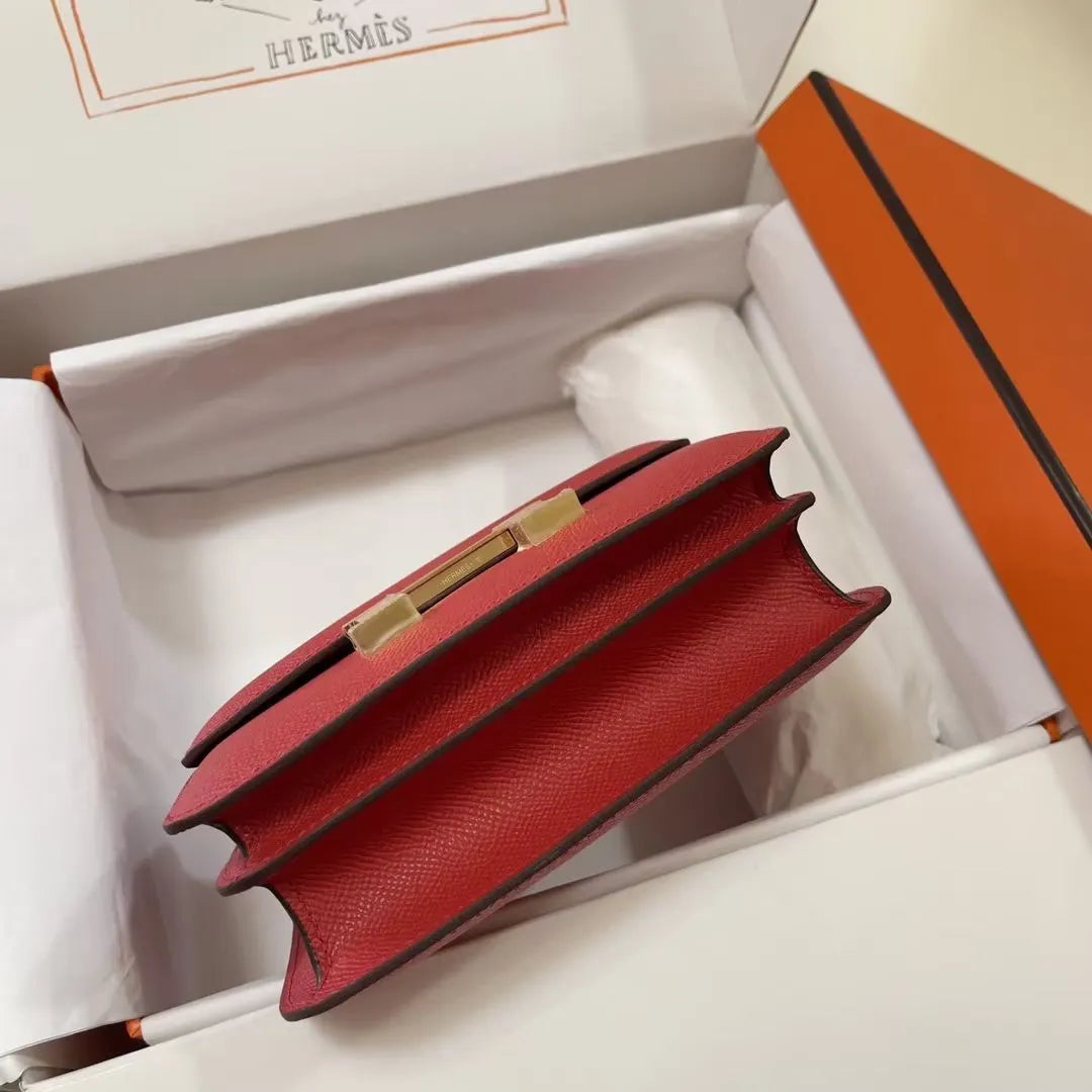 Hermès Rouge Casaque Mini Constance - Hình 4