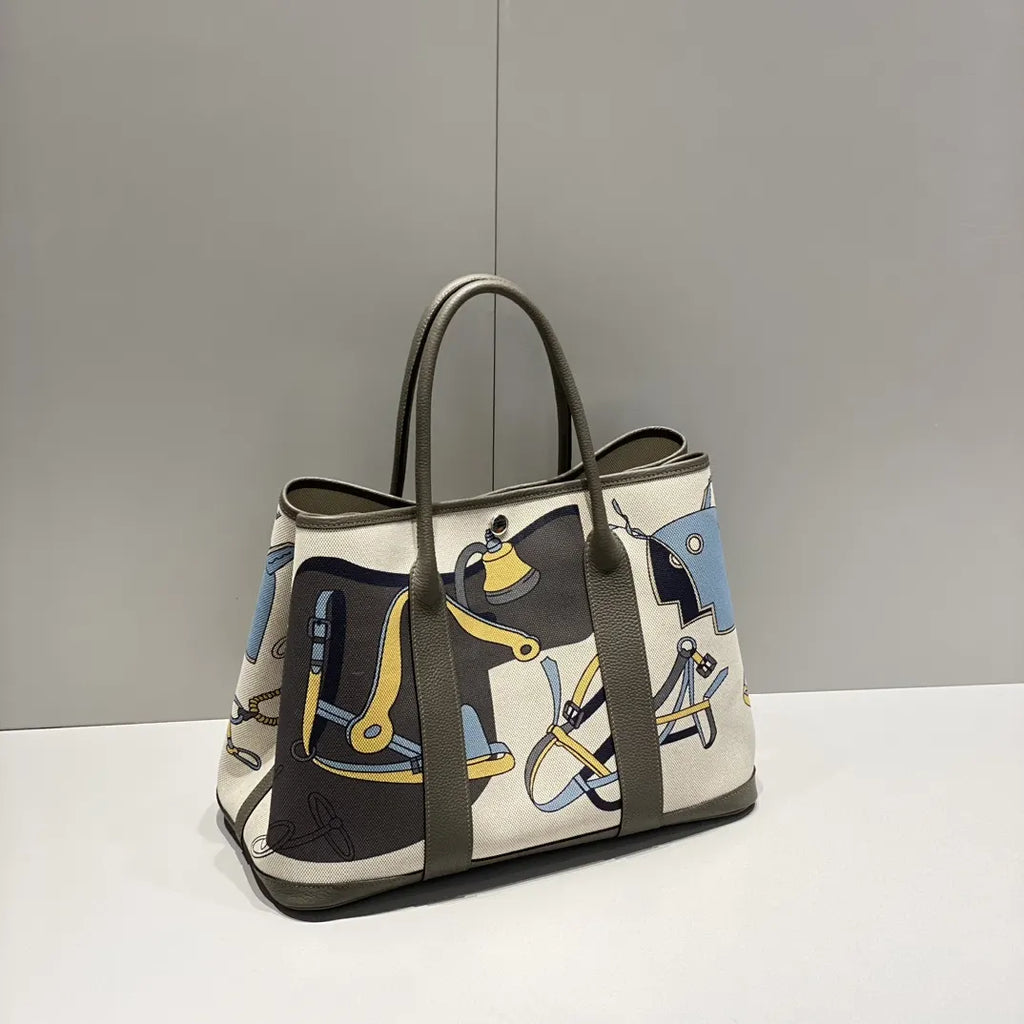 equestrian Hermès Beige Garden Party Tote