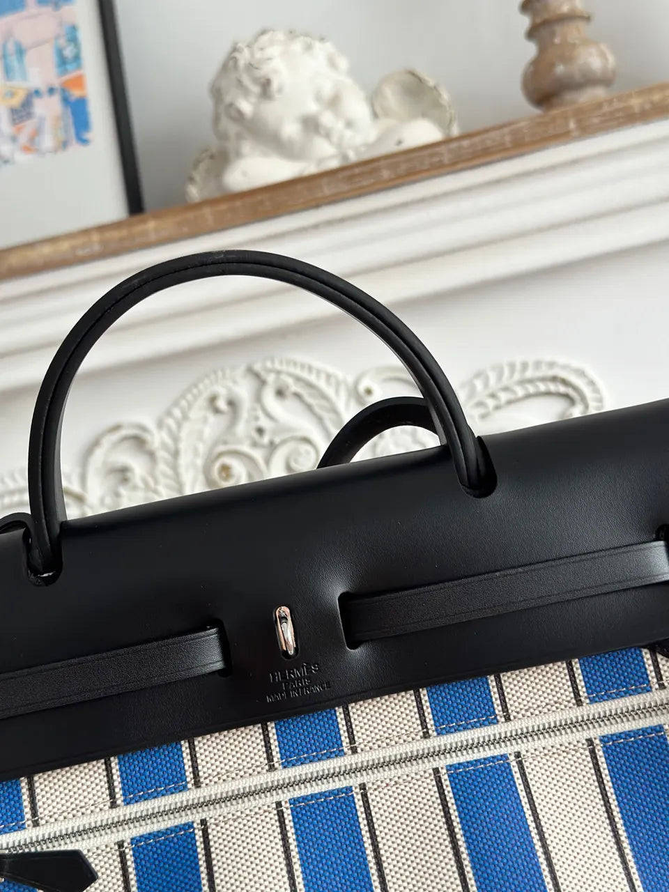 Hermès Multicolor Stripes Cabas - Hình 5