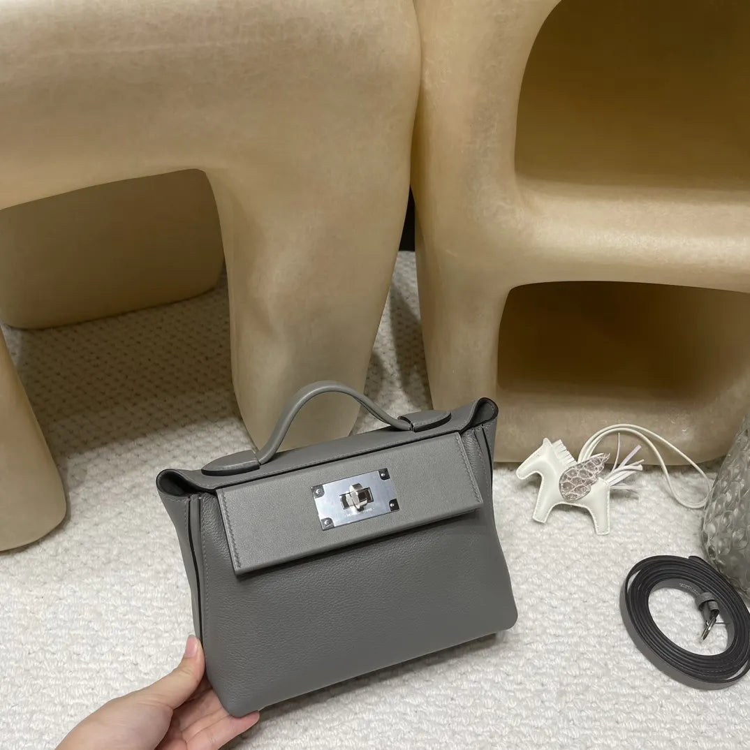 Hermès Gray Mini Kelly - Hình 2