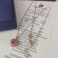 Swarovski Rose Gold Crystal Heart Pendant Necklace