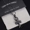 Chrome Hearts Black Rhodium Diamond Cross Pendant