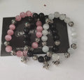 Premium Beaded Bracelet with Fleur-de-lis Charm