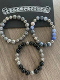 Chrome Hearts Inspired Premium Bead Bracelet