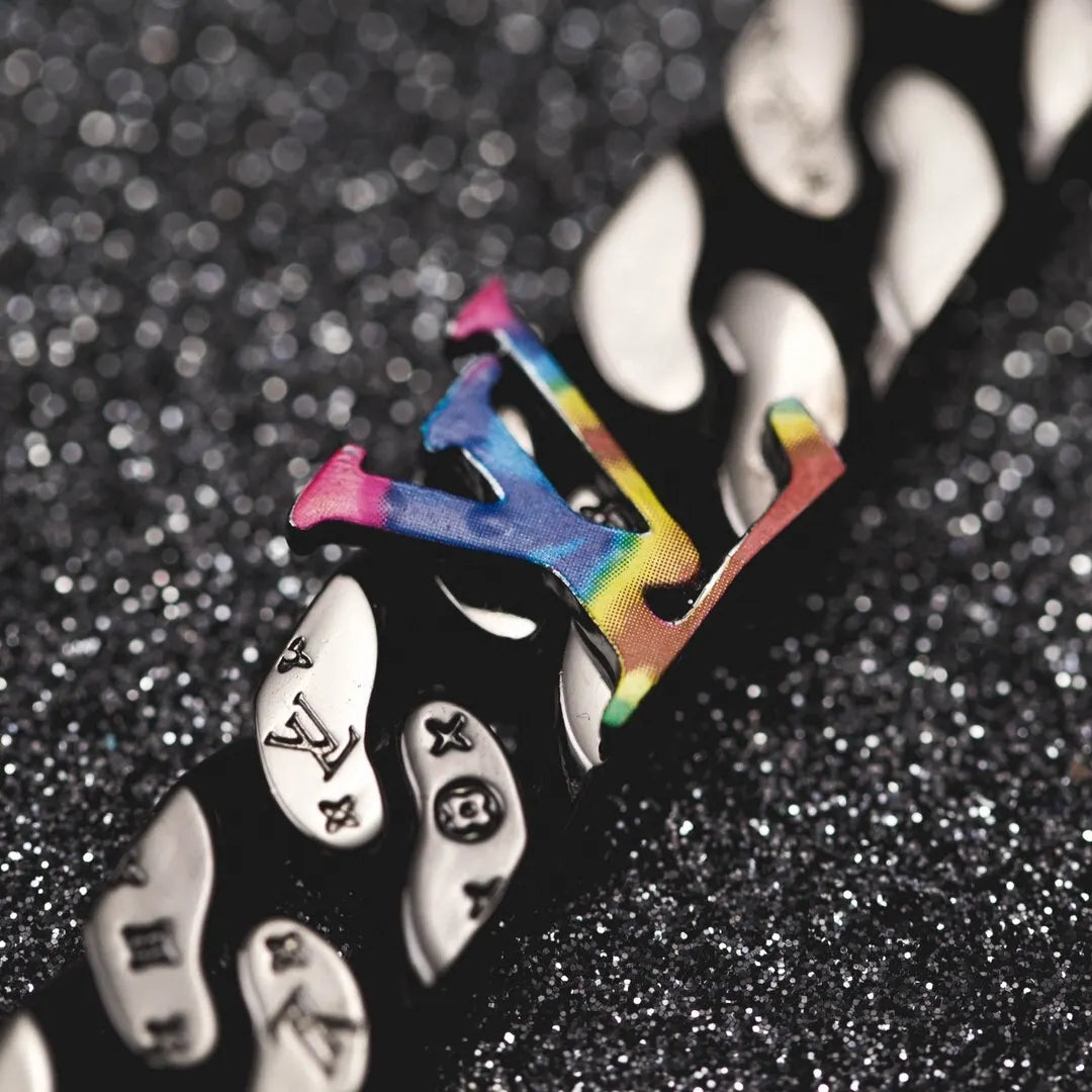 Louis Vuitton Rainbow Monogram Chain Bracelet