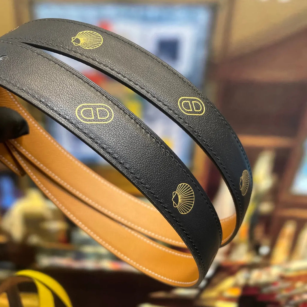 Hermes Gold Leather Bracelet - Hình 6