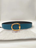 Hermes Teal Leather Belt