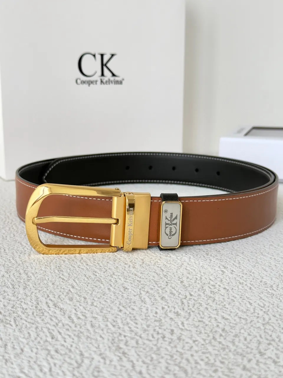 Cooper Kelvina Brown Leather Belt - Hình 2
