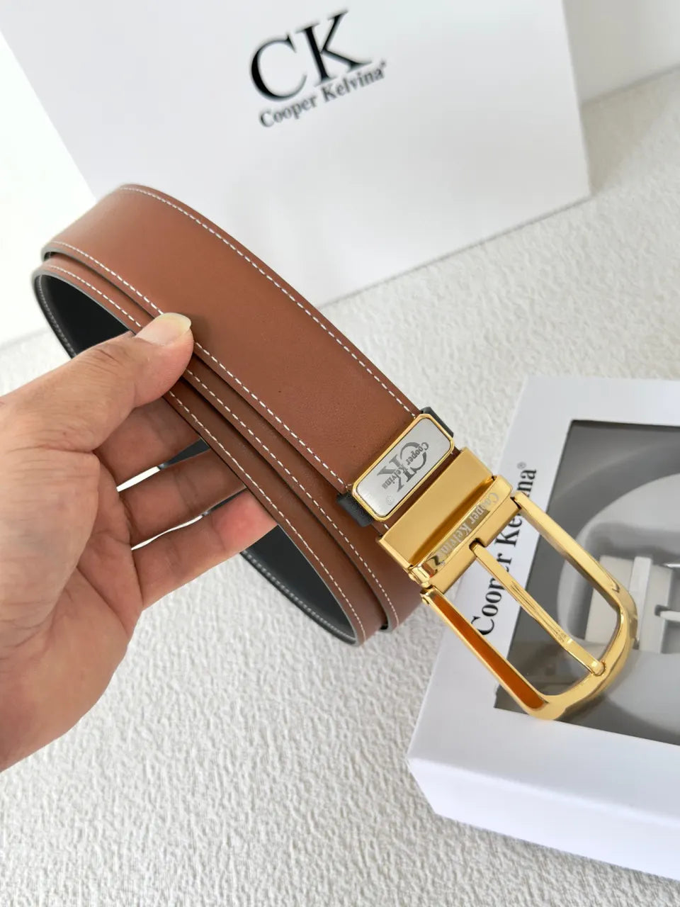 Cooper Kelvina Brown Leather Belt - Hình 5