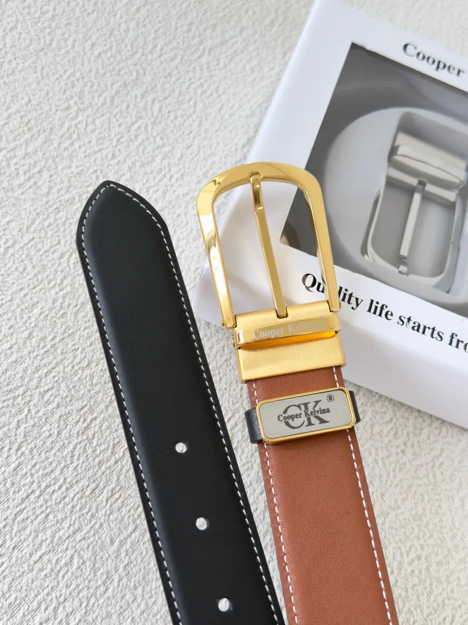 Cooper Kelvina Brown Leather Belt - Hình 8