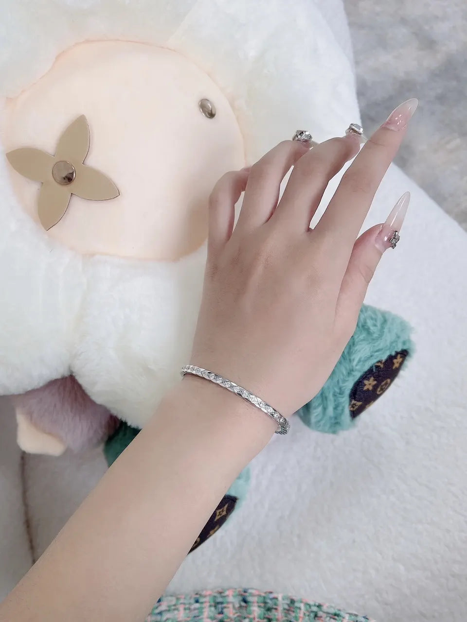 Elegant Diamond Accent Premium Bangle Bracelet