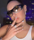 Chanel Black Shield Sunglasses iconic