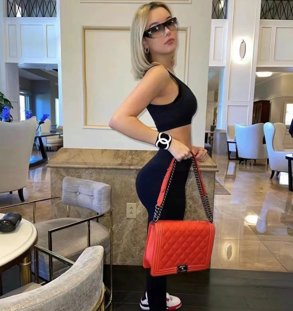 Chanel Black Shield Sunglasses iconic - Hình 3