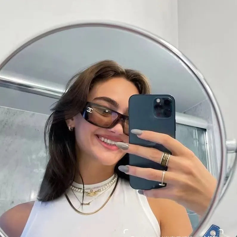 Chanel Black Shield Sunglasses iconic - Hình 4