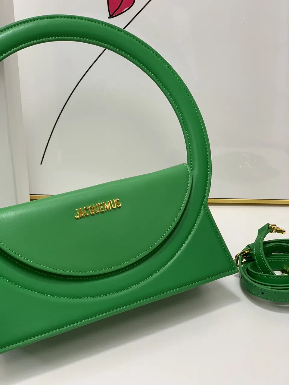 Jacquemus Green Le Rond Carré - Hình 5