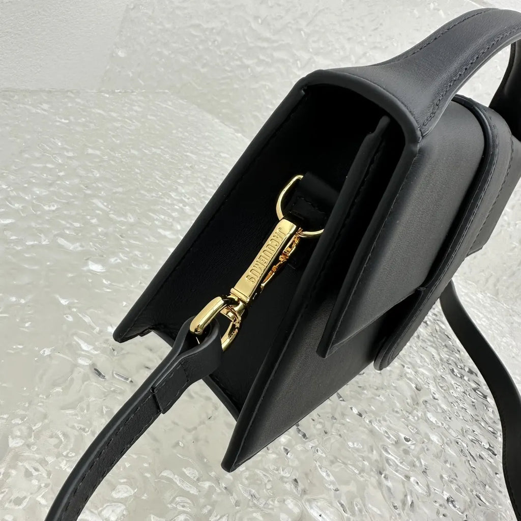 Jacquemus Black Leather Bag le - Hình 4