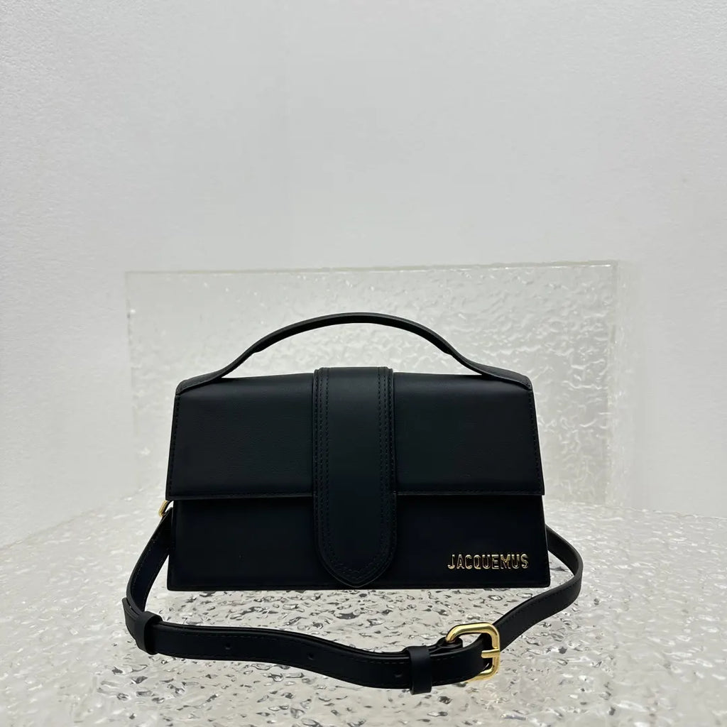 Jacquemus Black Leather Bag le - Hình 2