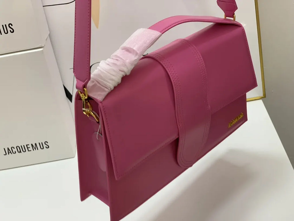 smooth Jacquemus Le Grand Fuchsia Bag - Hình 8