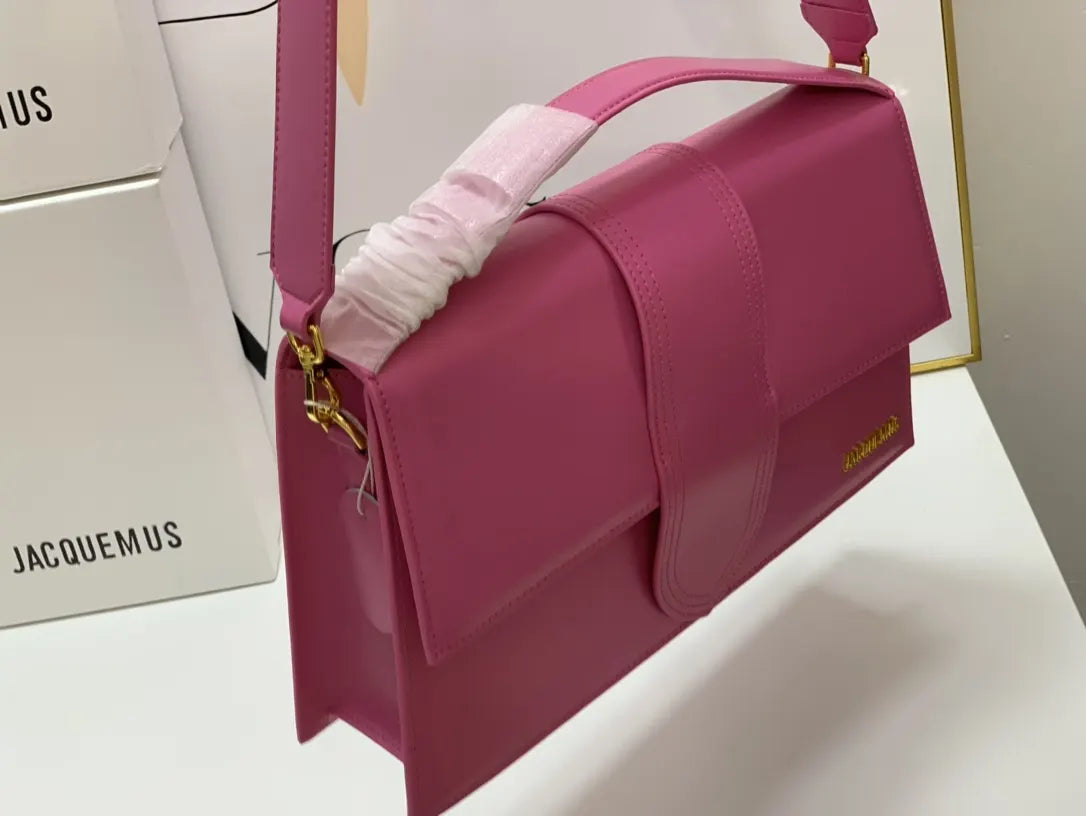 smooth Jacquemus Le Grand Fuchsia Bag - Hình 8