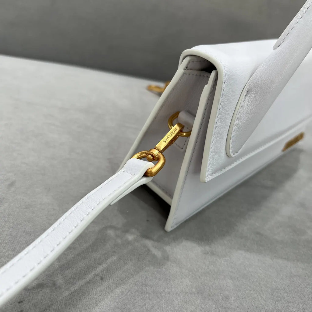 Jacquemus White Leather Bag le - Hình 9
