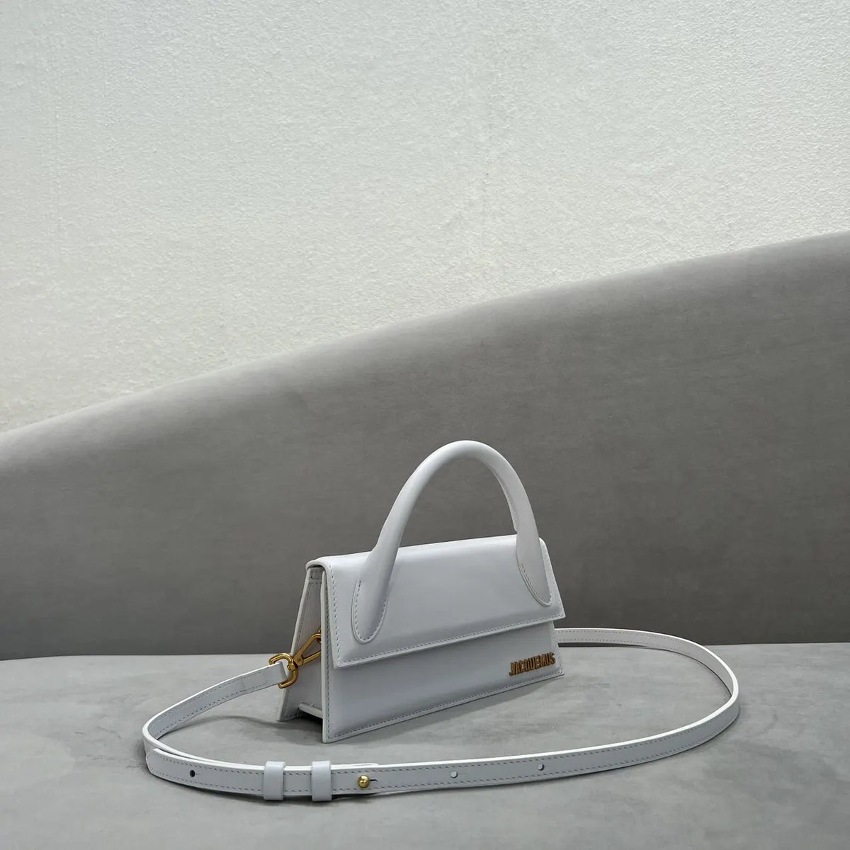 Jacquemus White Leather Bag le - Hình 2