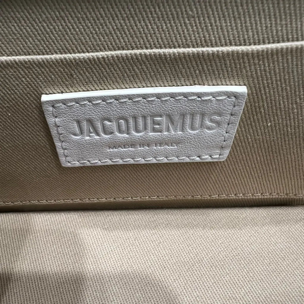 Jacquemus White Leather Bag le - Hình 8