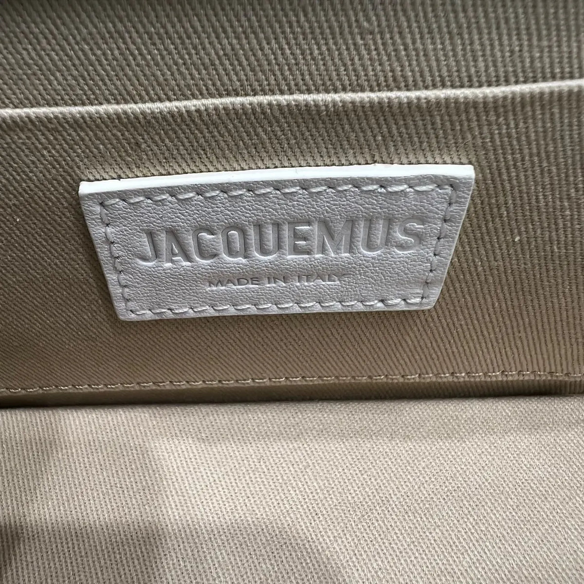 Jacquemus White Leather Bag le - Hình 8
