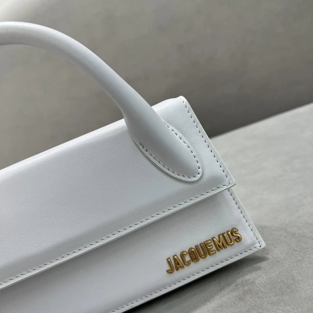 Jacquemus White Leather Bag le - Hình 5