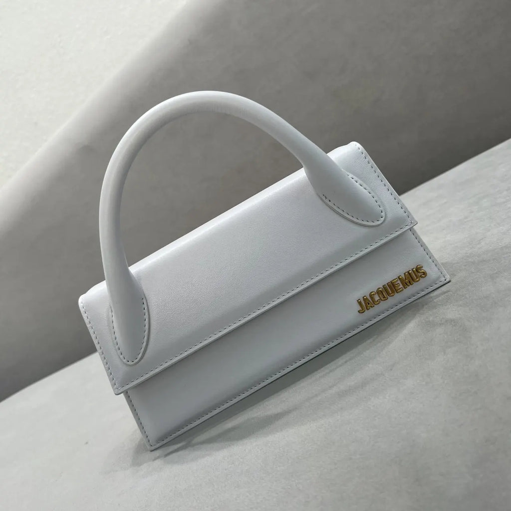 Jacquemus White Leather Bag le - Hình 4