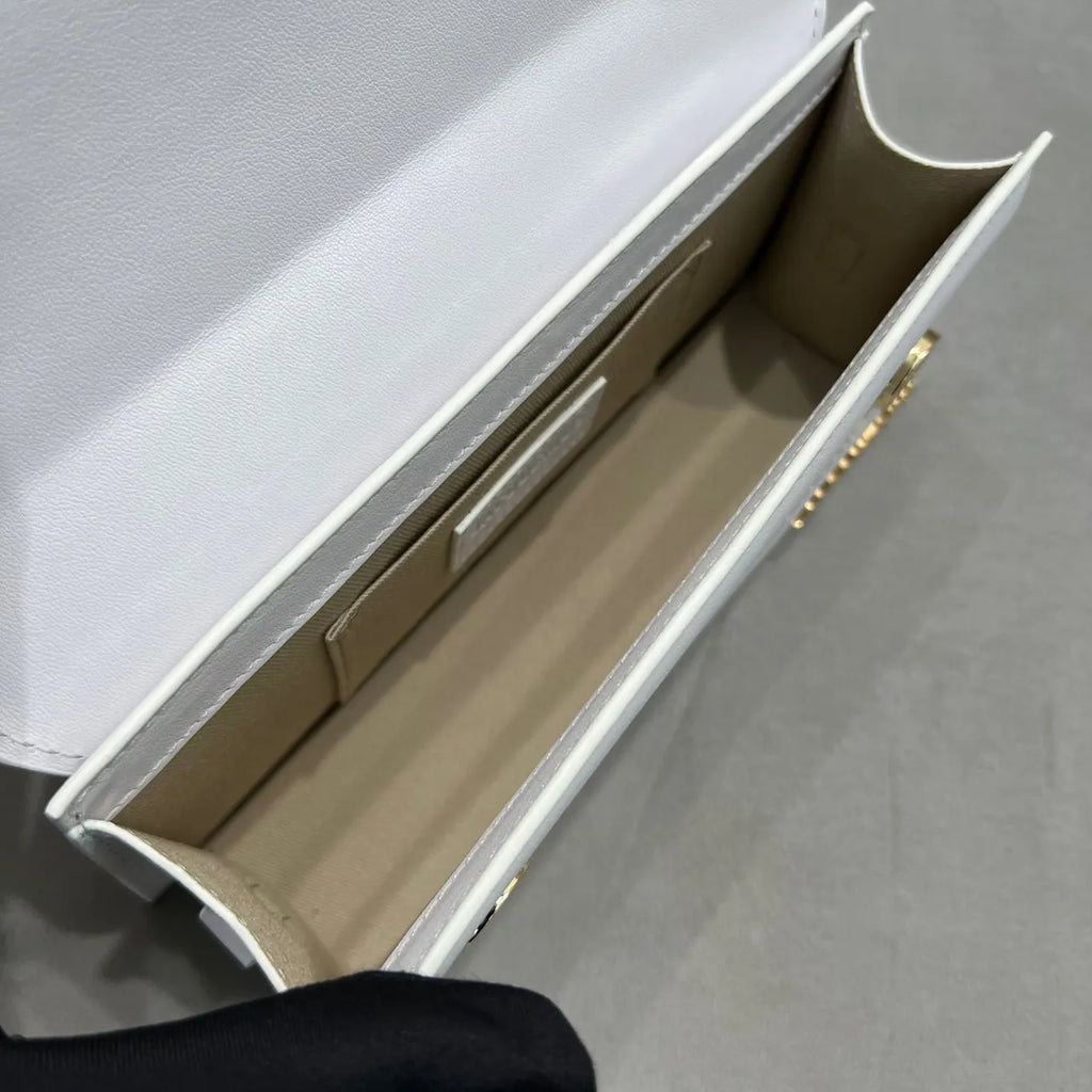 Jacquemus White Leather Bag le - Hình 7
