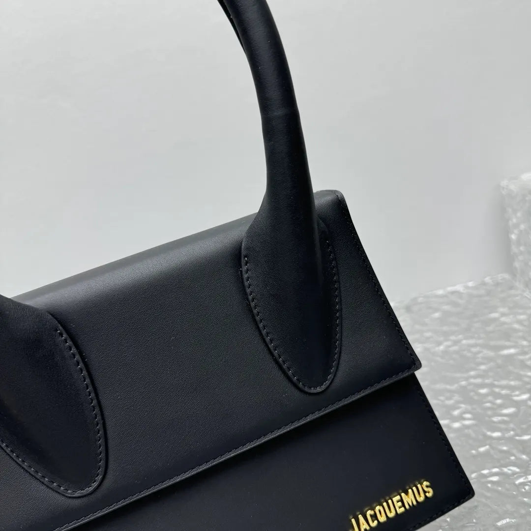 Jacquemus Black Mini Leather Bag - Hình 4