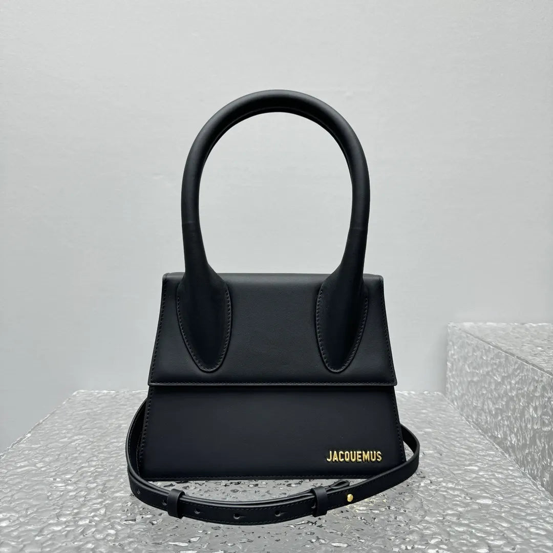 Jacquemus Black Mini Leather Bag - Hình 3