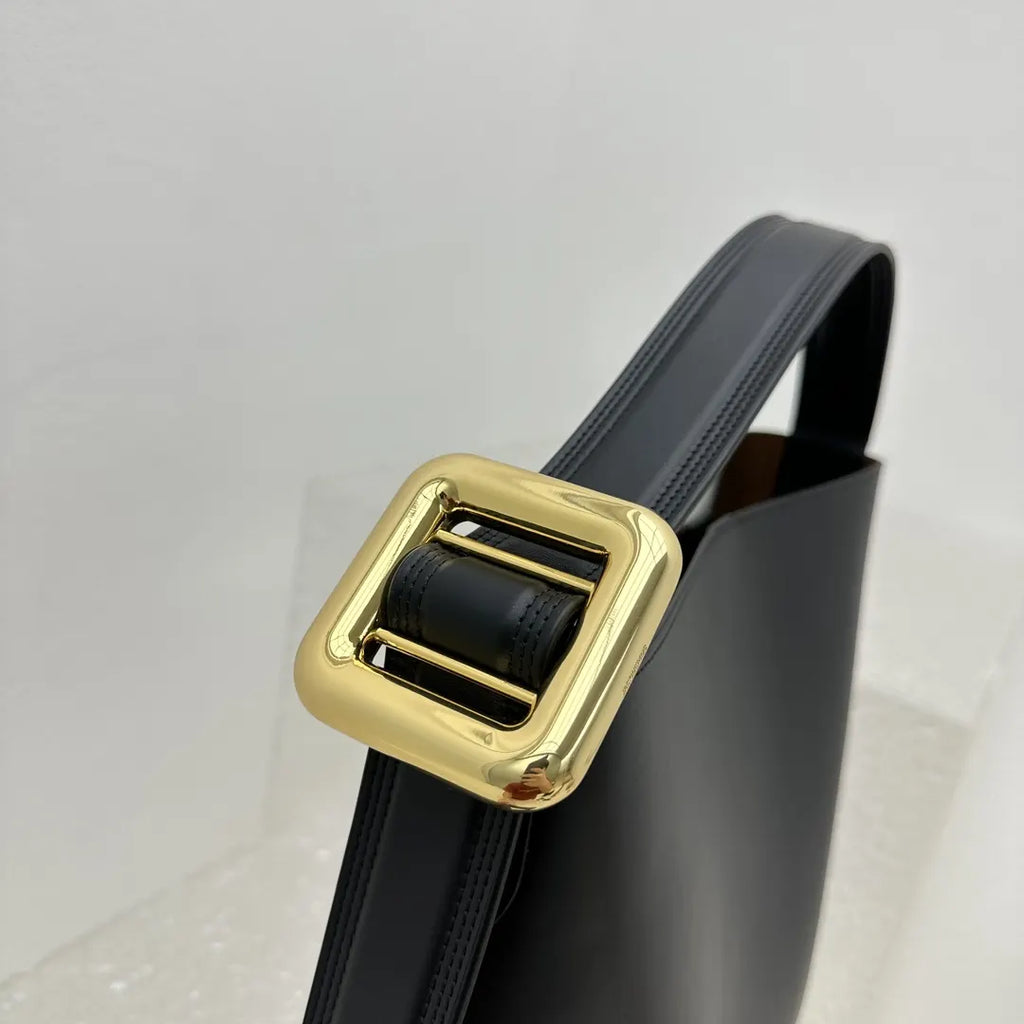 Jacquemus Black Leather Bucket Bag - Hình 9