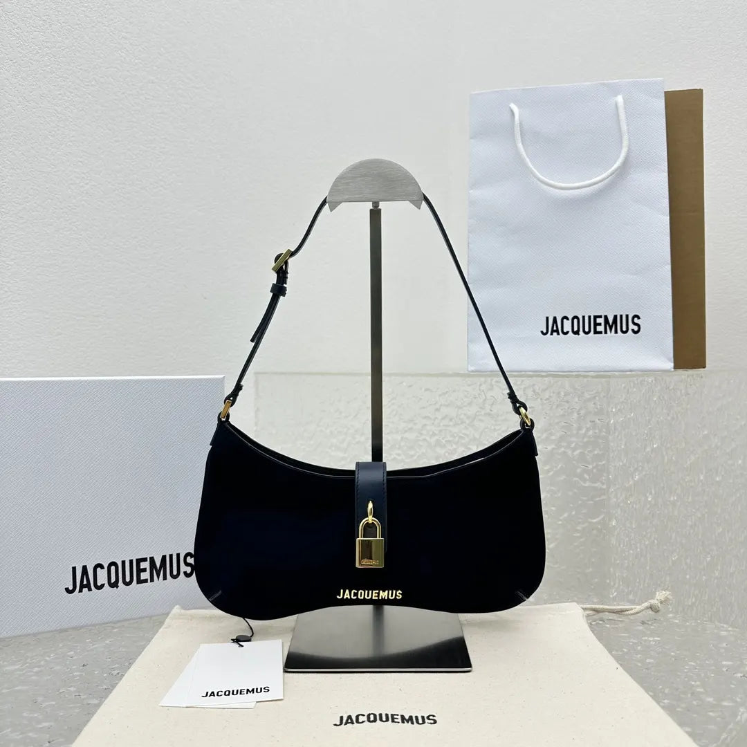 Jacquemus Black Suede Baguette