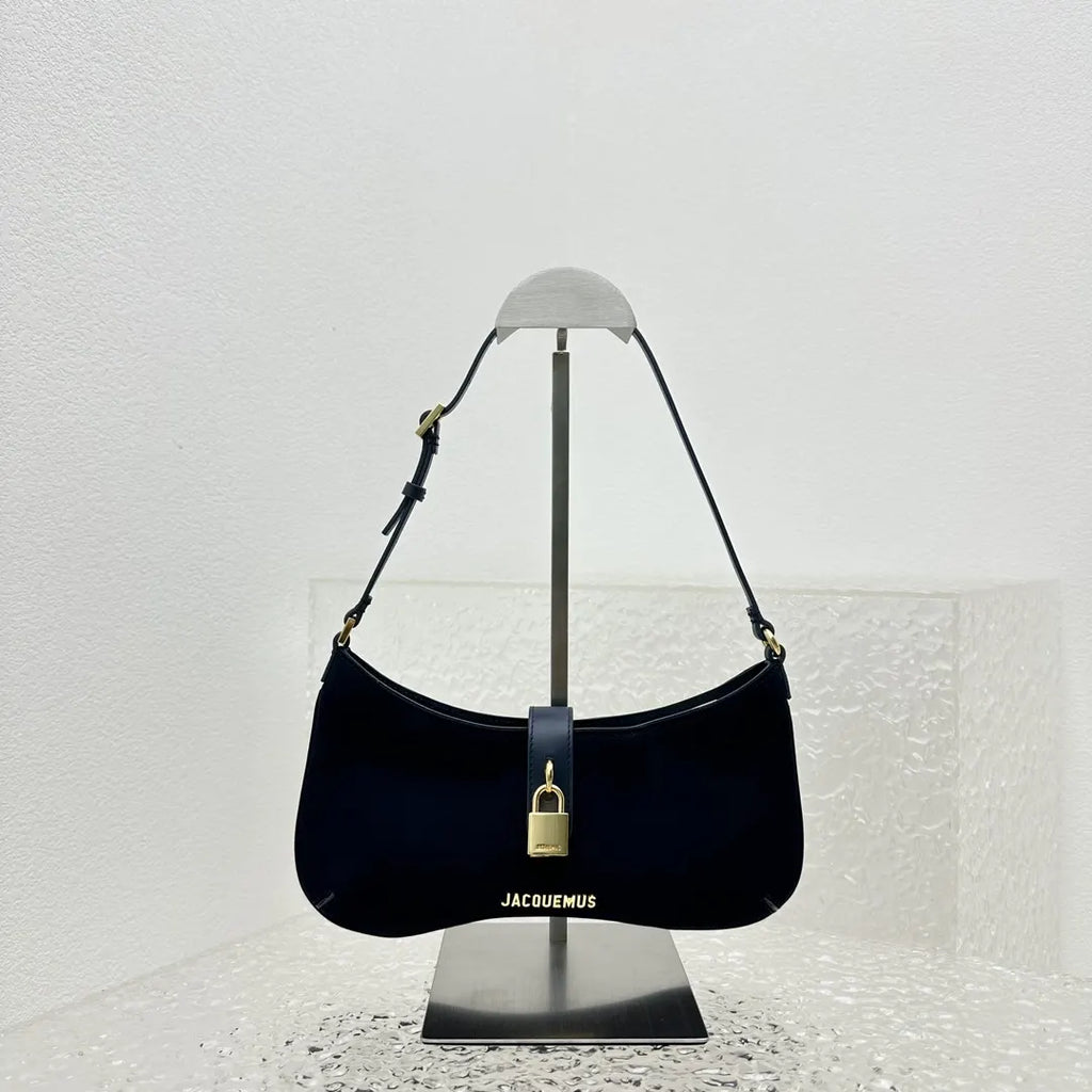 Jacquemus Black Suede Baguette - Hình 2