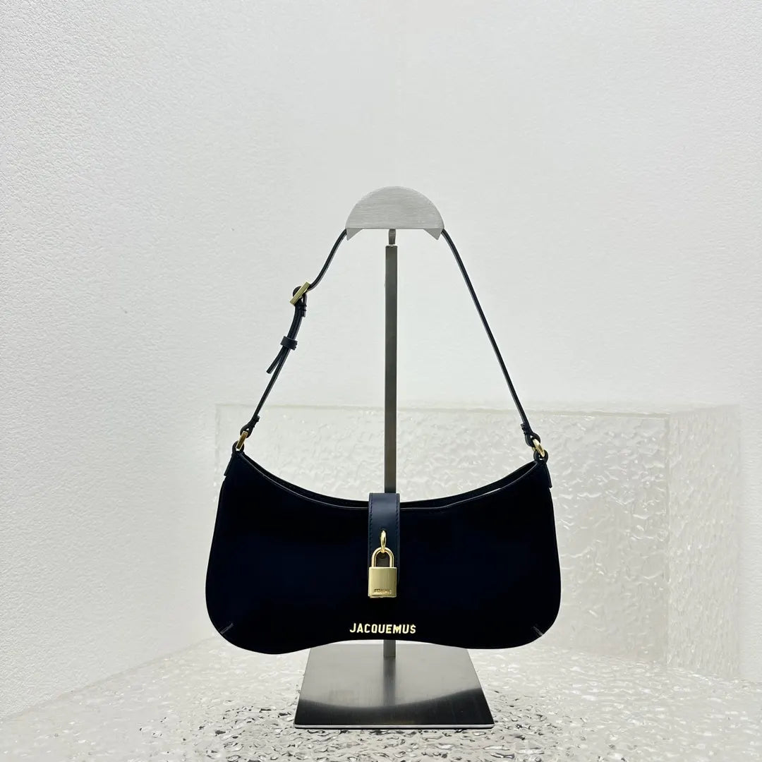 Jacquemus Black Suede Baguette - Hình 2