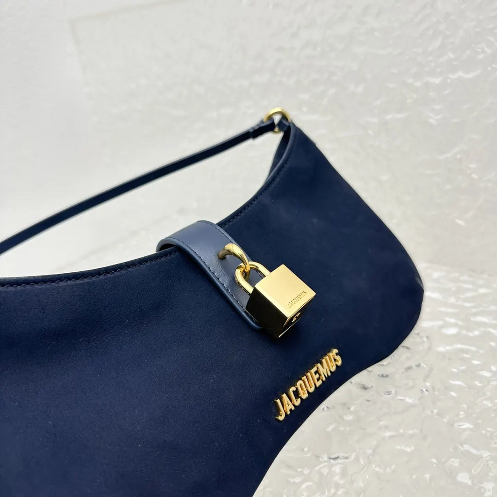 Jacquemus Black Suede Baguette - Hình 5