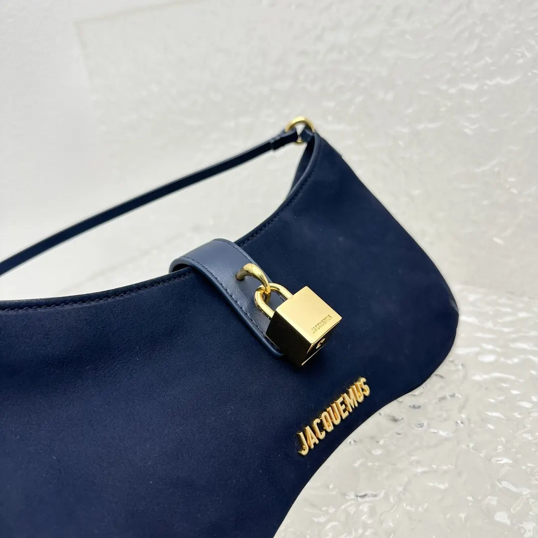 Jacquemus Black Suede Baguette - Hình 5