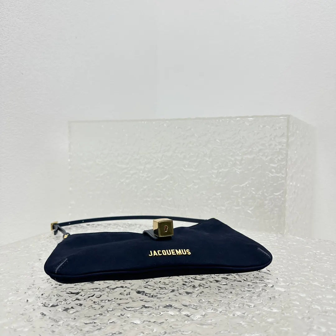 Jacquemus Black Suede Baguette - Hình 4