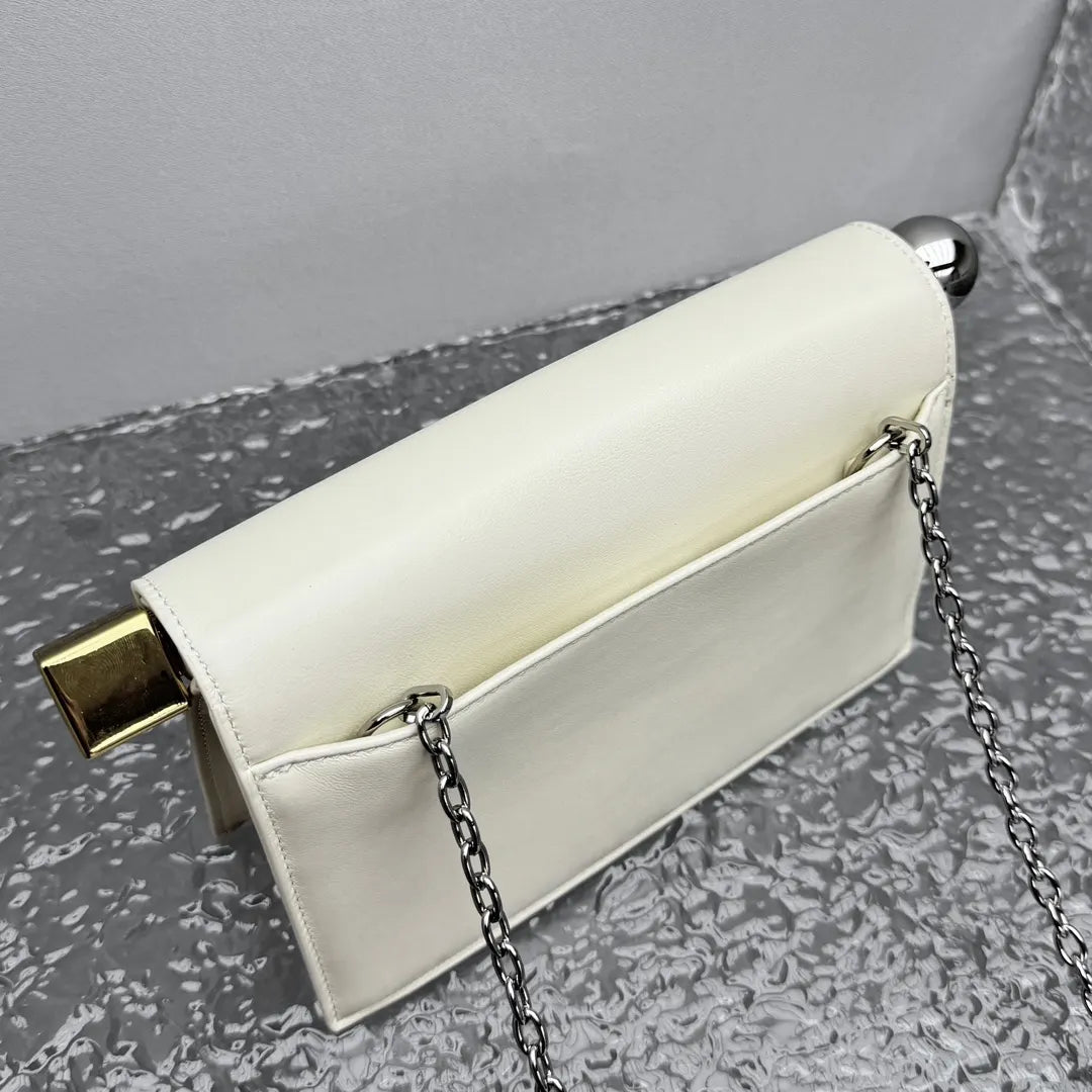 Jacquemus Cream Le Pichou Bag - Hình 12
