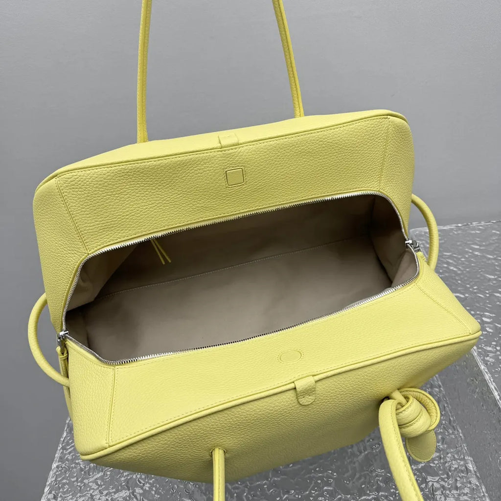 Jacquemus Yellow Leather Top Handle Bag - Hình 15