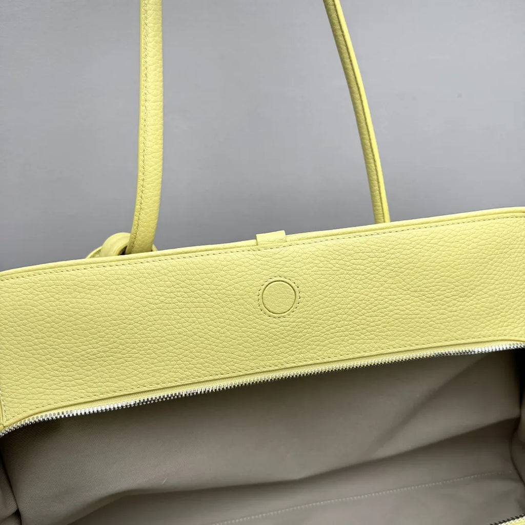 Jacquemus Yellow Leather Top Handle Bag - Hình 17