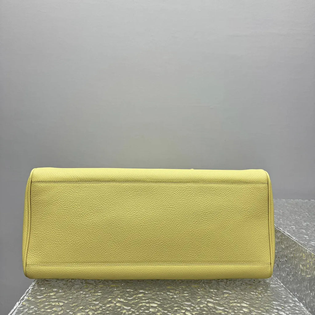 Jacquemus Yellow Leather Top Handle Bag - Hình 12