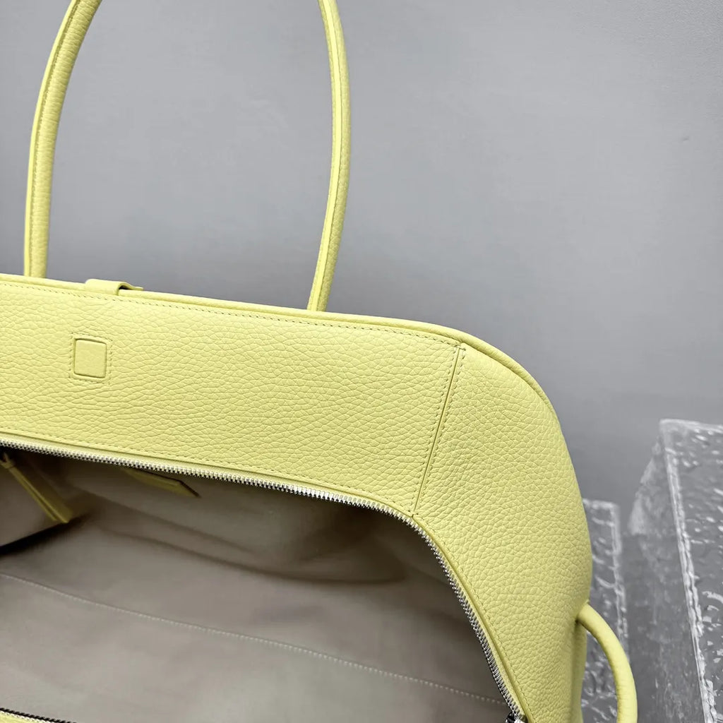 Jacquemus Yellow Leather Top Handle Bag - Hình 9