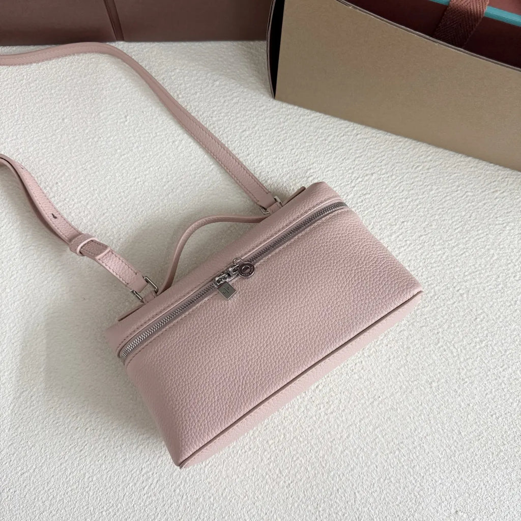 Loro Piana Powder Pink Leather Vanity - Hình 4