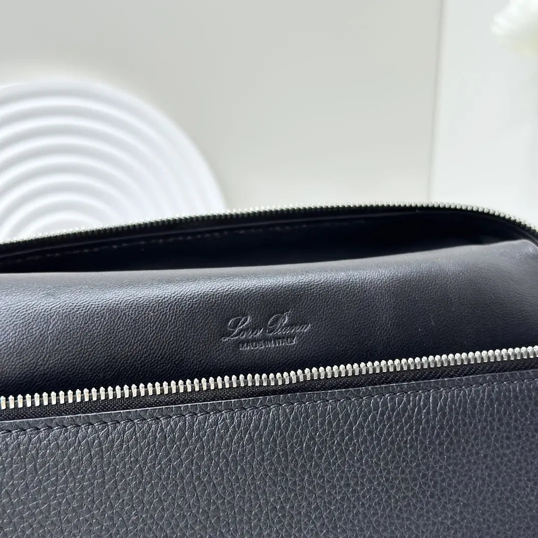Loro Piana Black Leather Cube - Hình 7