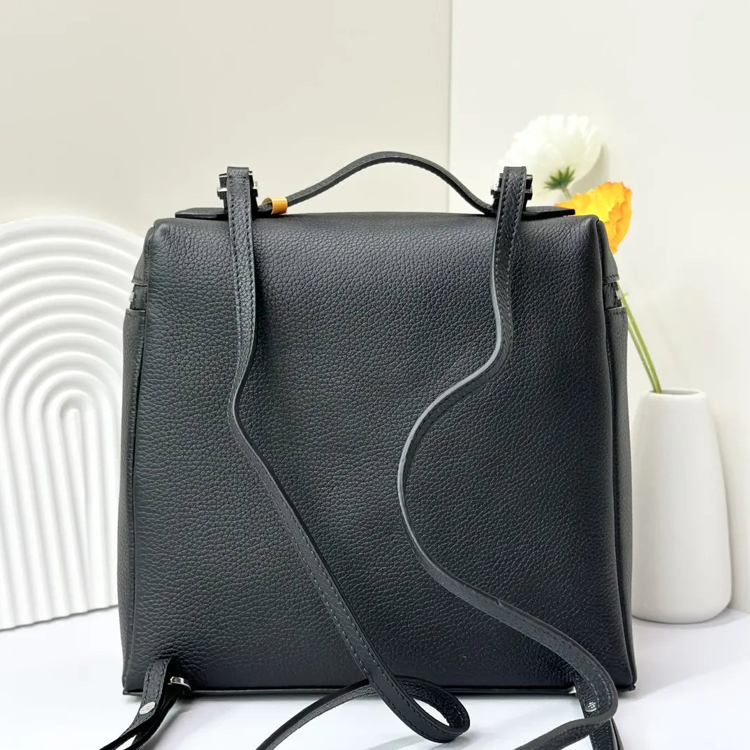 Loro Piana Black Leather Cube - Hình 3
