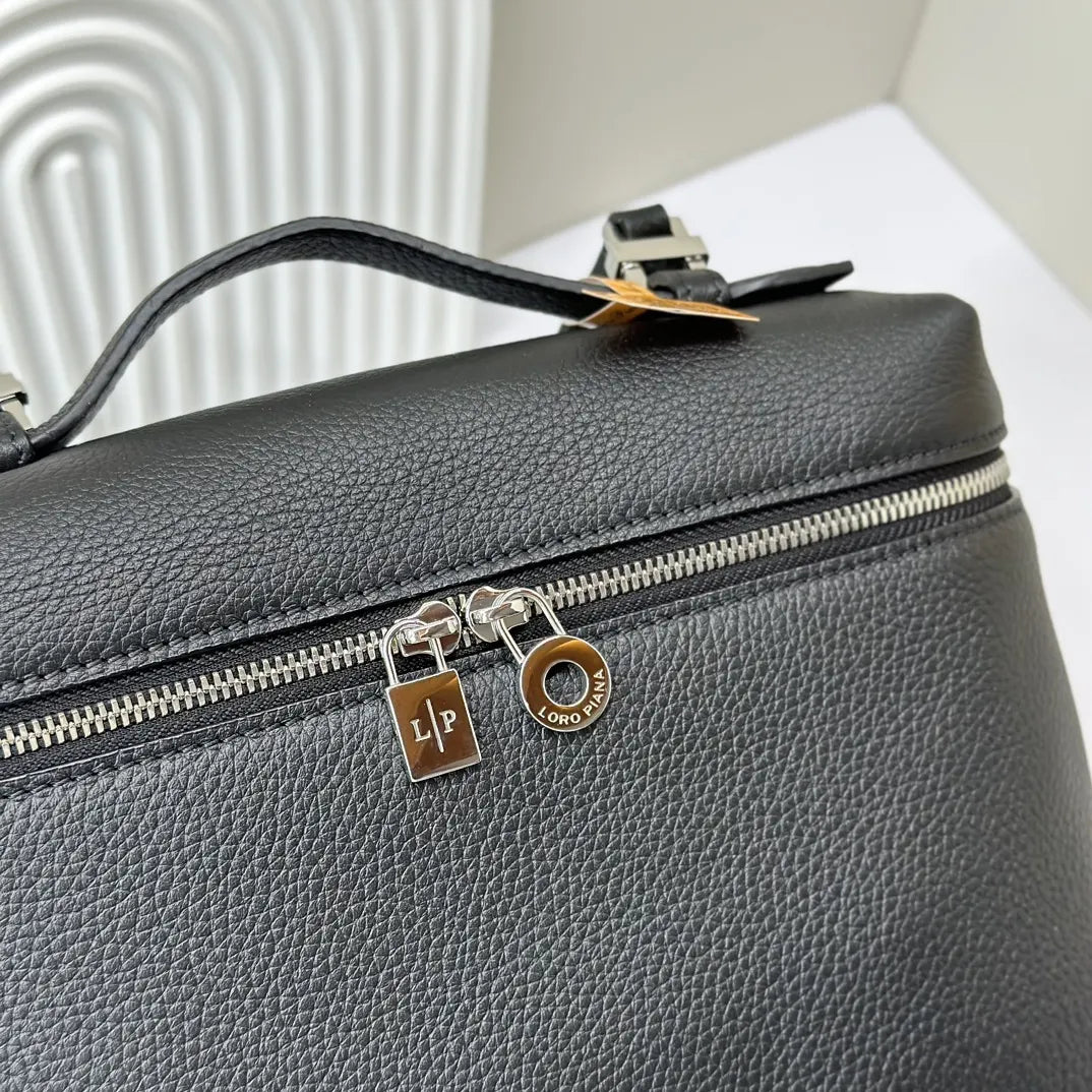 Loro Piana Black Leather Cube - Hình 6