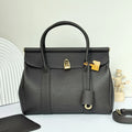Loro Piana Dark Grey Leather Handle Bag